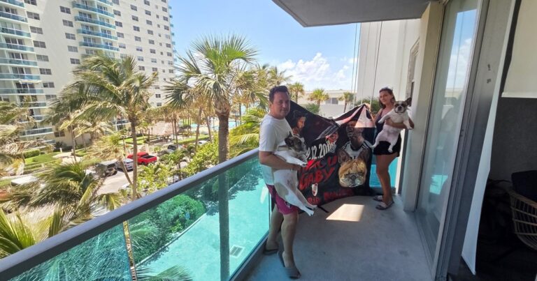 Ponzio y Madrid, los bulldogs hinchas de River que desafían a los de Boca en las playas de Miami