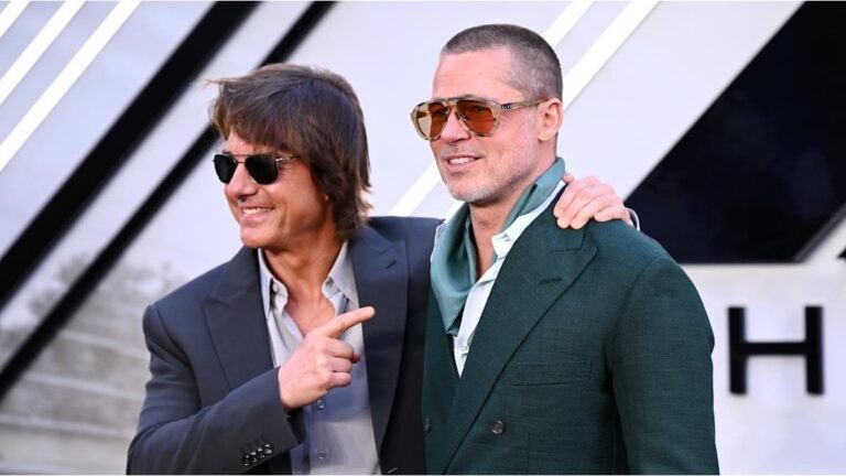 Vuelven a trabajar juntos? Tom Cruise se reunió con Brad Pitt en el estreno de la película «F1»