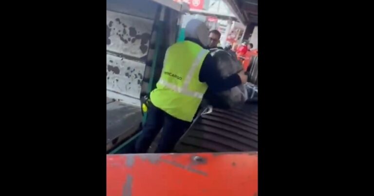 Despiden a dos empleados de Intercargo por un video donde se los ve revoleando valijas