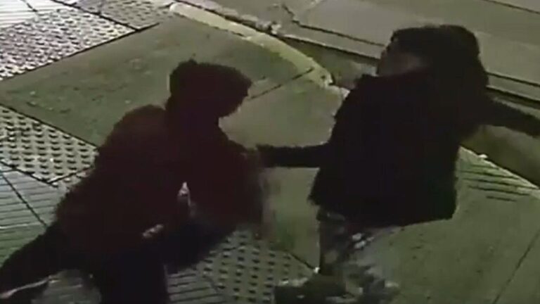 Impactante video: el momento en que la mujer apuñaló a su pareja en Belgrano