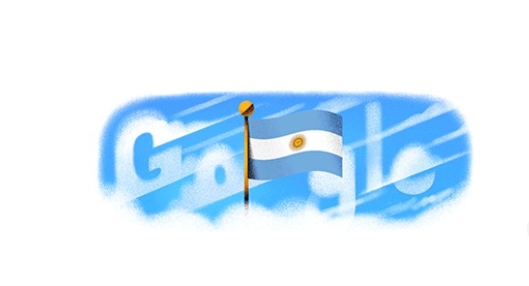 Día de la Independencia: Google cambió su doodle y se vistió de celeste y blanco
